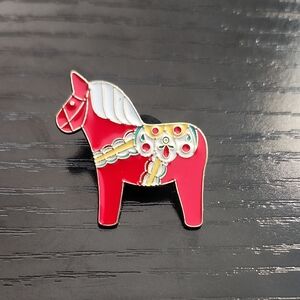 Red Horse Enamel Pin